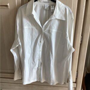 Emma James white officewear blouse